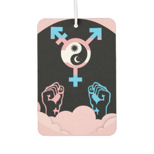 Power and Balance Sun and Moon Transgender Symbol Car Air Freshener