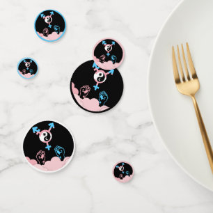Power and Balance Sun and Moon Transgender Symbol Confetti