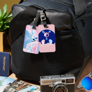 Power and Balance Sun and Moon Transgender Symbol Luggage Tag