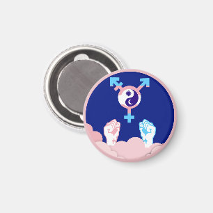 Power and Balance Sun and Moon Transgender Symbol Magnet