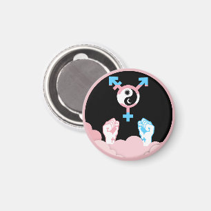 Power and Balance Sun and Moon Transgender Symbol Magnet