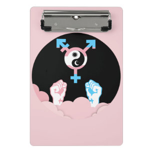 Power and Balance Sun and Moon Transgender Symbol Mini Clipboard