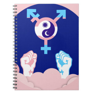 Power and Balance Sun and Moon Transgender Symbol Notebook