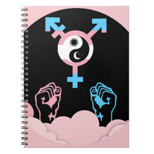 Power and Balance Sun and Moon Transgender Symbol Notebook