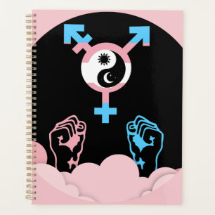 Power and Balance Sun and Moon Transgender Symbol Planner