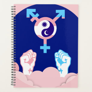 Power and Balance Sun and Moon Transgender Symbol Planner