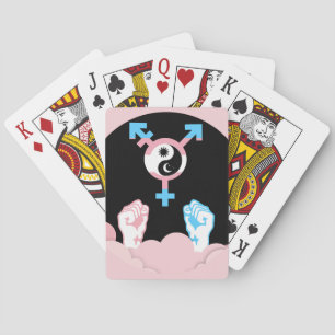 Power and Balance Sun and Moon Transgender Symbol Playing Cards