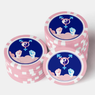 Power and Balance Sun and Moon Transgender Symbol Poker Chips