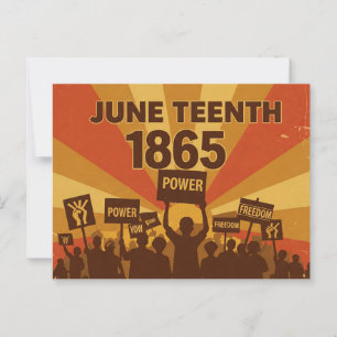 “Power” and “Freedom" , Juneteenth Postcard