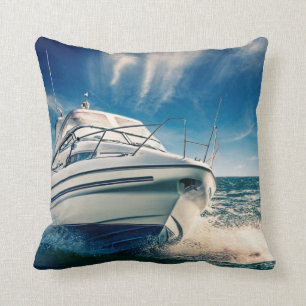 Power Boat Coming Into Chichester Harbour Cushion