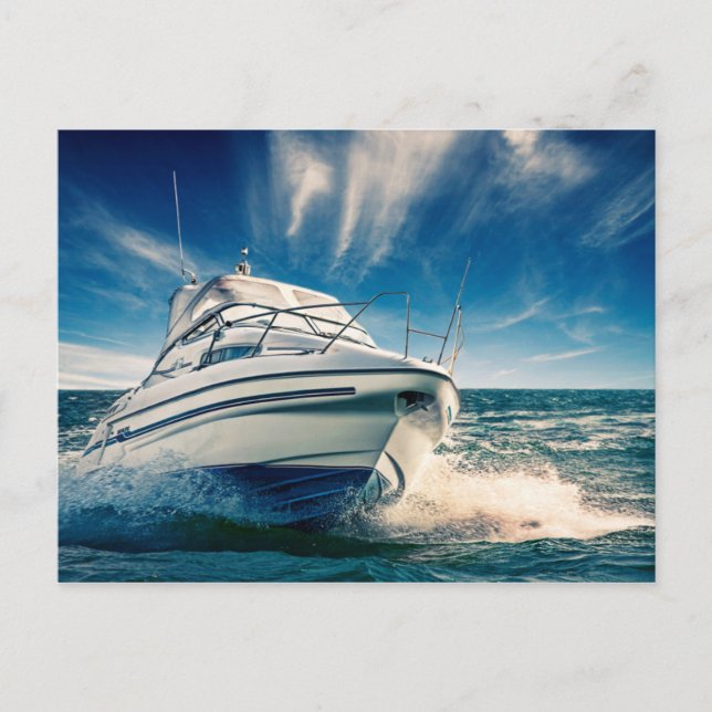 Power Boat Coming Into Chichester Harbour Postcard (Front)