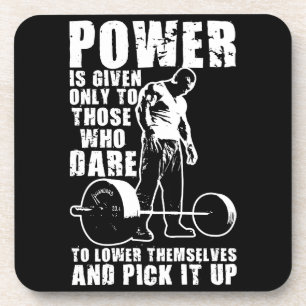 POWER - Bodybuilding Motivational Coaster