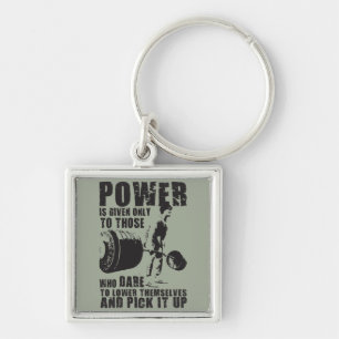 POWER - Bodybuilding Motivational Key Ring