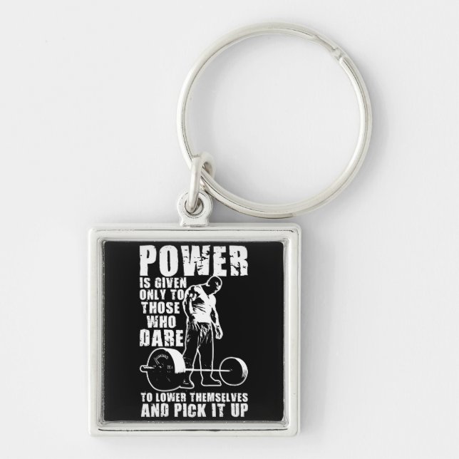 POWER - Bodybuilding Motivational Key Ring (Front)