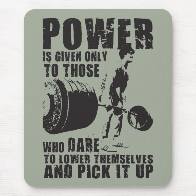 POWER - Bodybuilding Motivational Mouse Pad (Front)