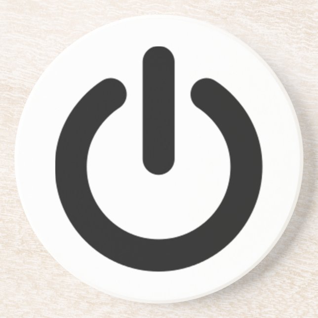 Power Button Symbol Coaster (Front)