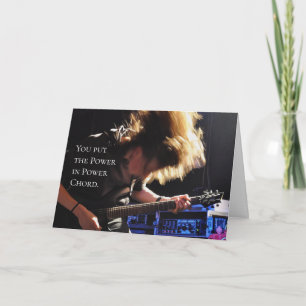 Power Chord Guitarist Birthday Card