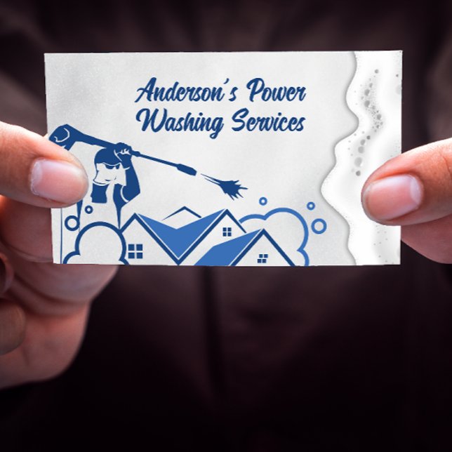 Power Cleaner Washing | Soap Suds Business Card (Creator Uploaded)
