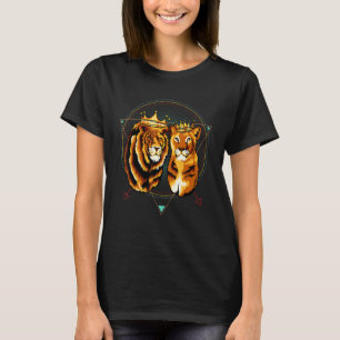 Power Couple Lion Lioness King & Queen Family Roya T-Shirt