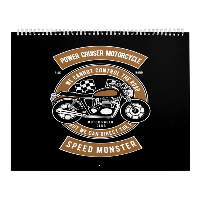power cruiser motorcycle speed monster calendar (Cover)