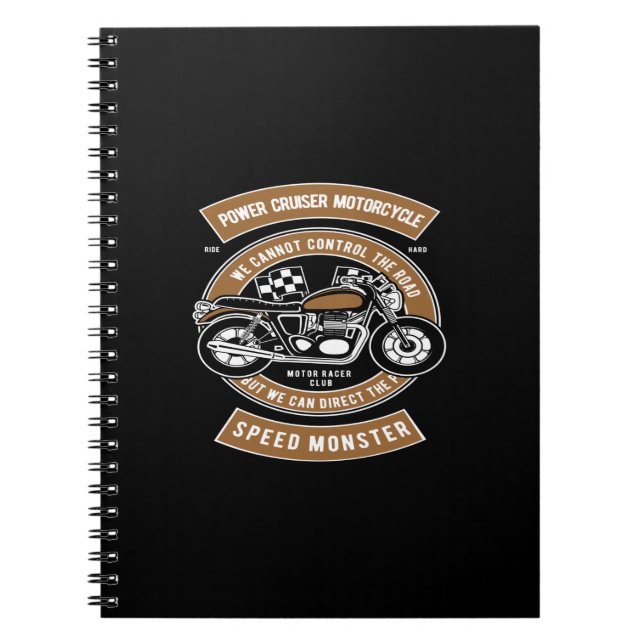 power cruiser motorcycle speed monster notebook (Front)