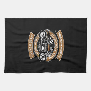 power cruiser motorcycle speed monster tea towel