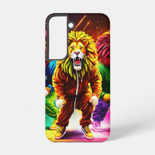 power design of lion on mobile samsung galaxy case