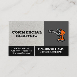Power Drill Hardware Business Card