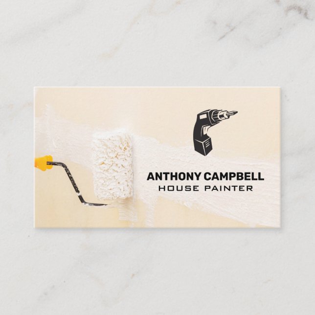 Power Drill | Paint Roller Business Card (Front)