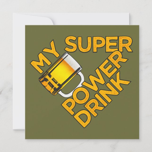 Power Drink custom invitation (Front)