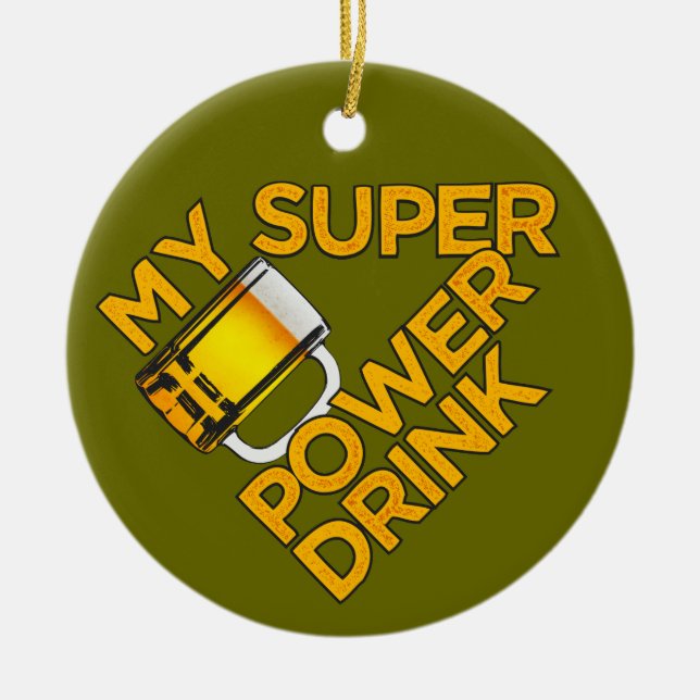 Power Drink custom ornament (Front)