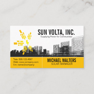 Power Electric Logo   Commercial Industry Business Card