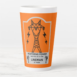 Power Electrical Lineman Gift Latte Mug