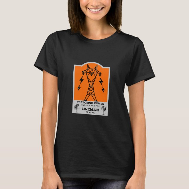 Power Electrical Lineman Gift T-Shirt (Front)
