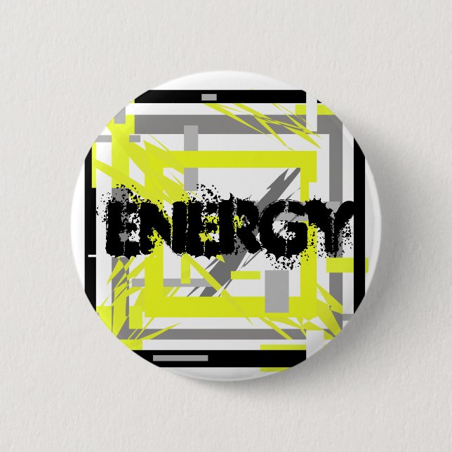 Power Energy Abstract Art 6 Cm Round Badge (Front)