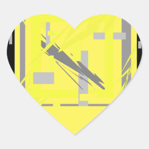 Power Energy Abstract Art Heart Sticker