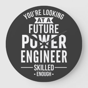 Power engineer gift large clock