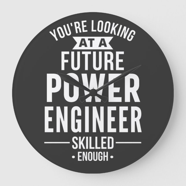 Power engineer gift large clock (Front)