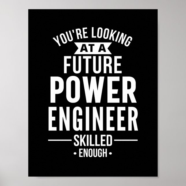 Power engineer gift poster (Front)