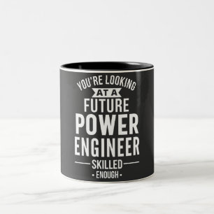 Power engineer gift Two-Tone coffee mug