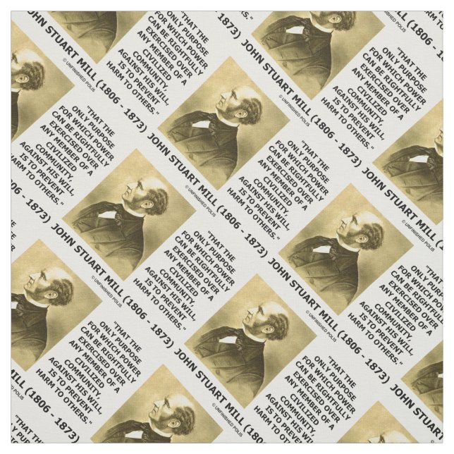Power Exercised Civil Prevent Harm JS Mill Quote Fabric (Swatch)