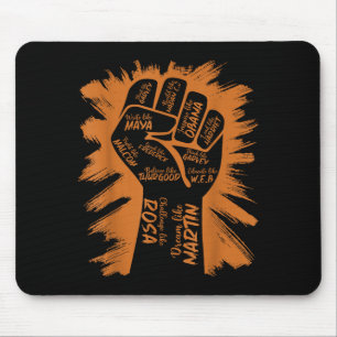 Power Fist Hand Inspiring Black Leaders Black Hist Mouse Pad