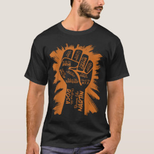 Power Fist Hand Inspiring Black Leaders Black Hist T-Shirt