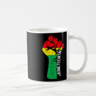 Power Fist Juneteenth 1865 Freedom African June 19 Coffee Mug