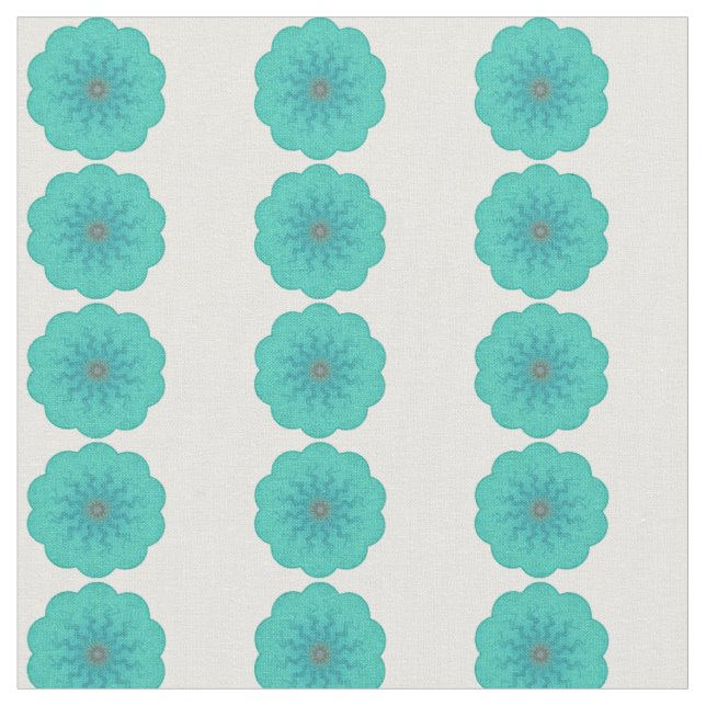 Power Flower Stripes teal small fabric (Close Up)