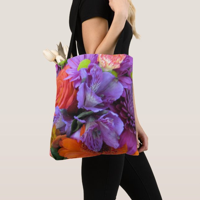 Power Flowers Tote Bag (Close Up)