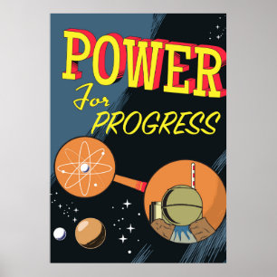 Power For Progress vintage Atomic poster