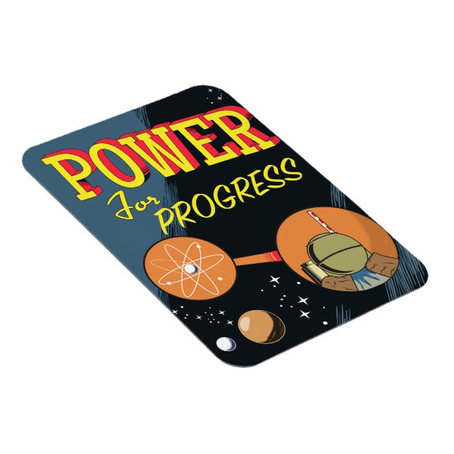 Power For Progress vintage Atomic poster Magnet (Right Side)