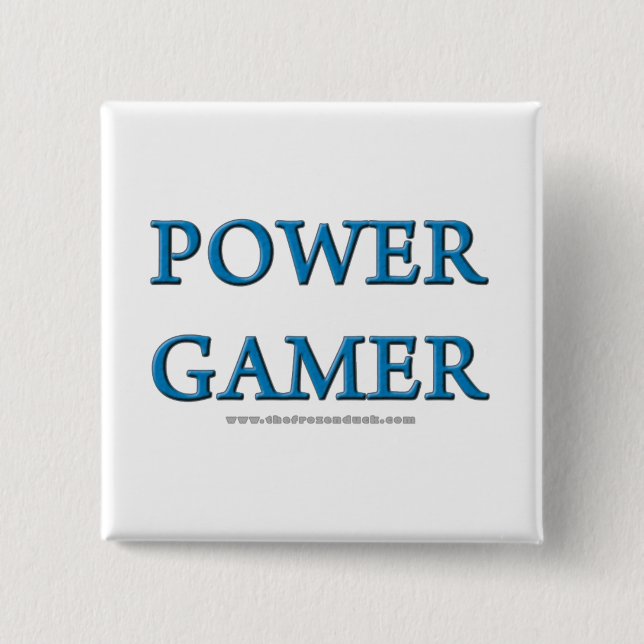 Power Gamer 15 Cm Square Badge (Front)