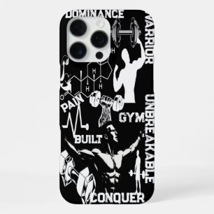 Power Grip Phone Black Case Veiny Dumbbell Design